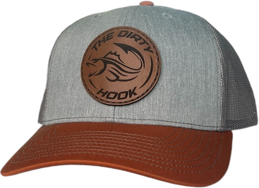 The Dirty Hook Trucker Hat Grey/Burnt Orange