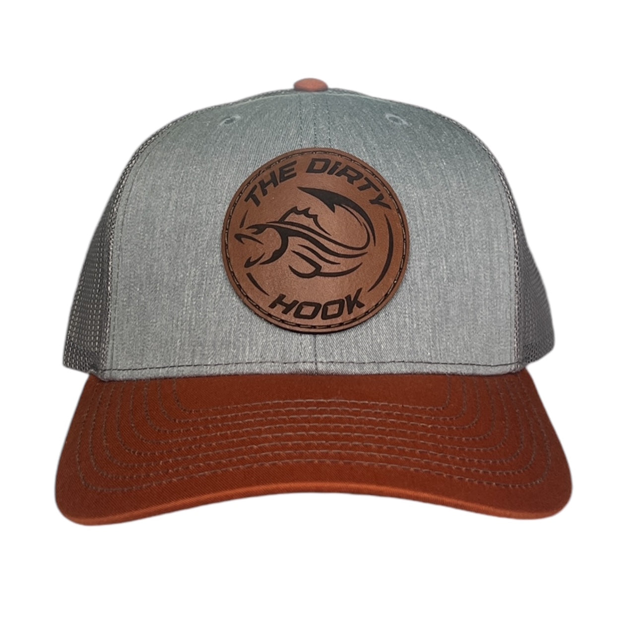 The Dirty Hook Trucker Hat Grey/Burnt Orange